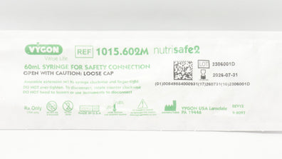 Vygon 1015.602M Nutrisafe2  Syringe For Safety Connection 60mL